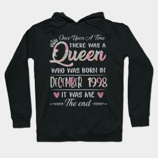 Girls 22nd Birthday Queen December 1998 22 Years Old Hoodie